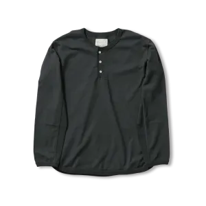 5222LH-21 - Flat Seam Heavyweight Long Sleeve Henley T-Shirt -