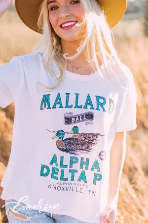 Alpha Delta Pi Mallard Ball Raw Edge T-shirt