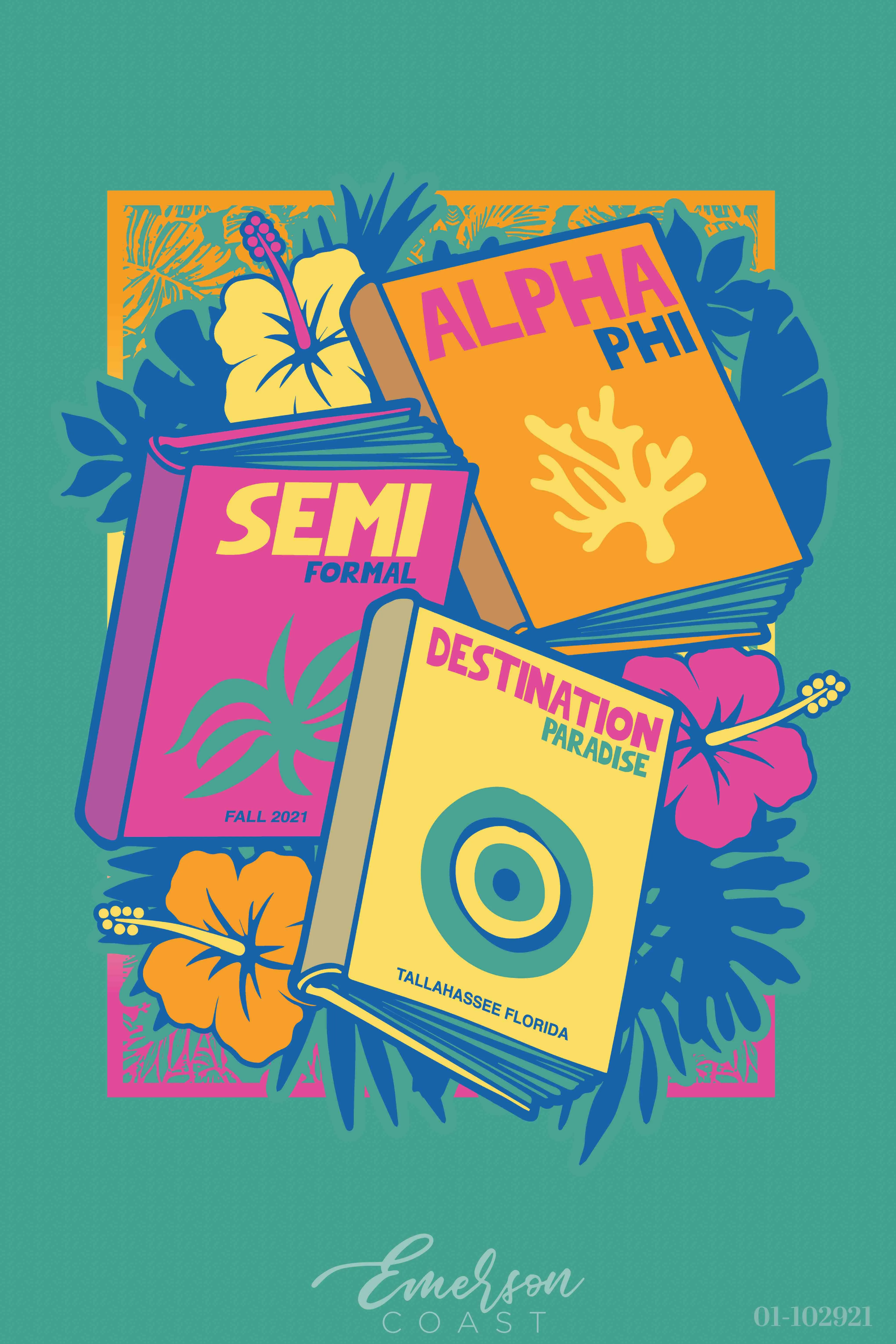 Alpha Phi Destination Paradise T-shirt