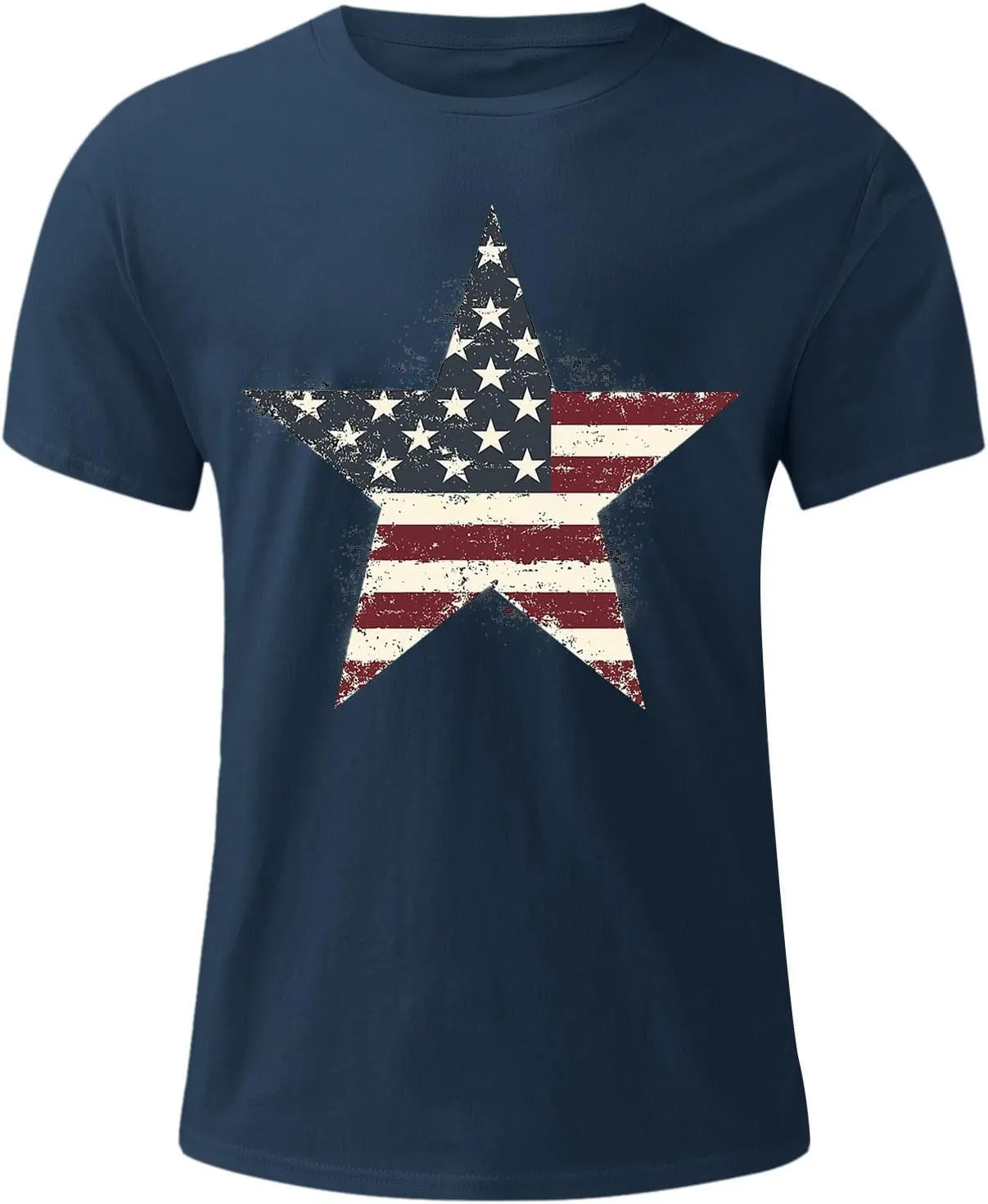 American Flag Shirts for Men 4th of July T-Shirt Memorial Day Patriotic Tee Tops Cotton Casual Funny Workout Gym Tees