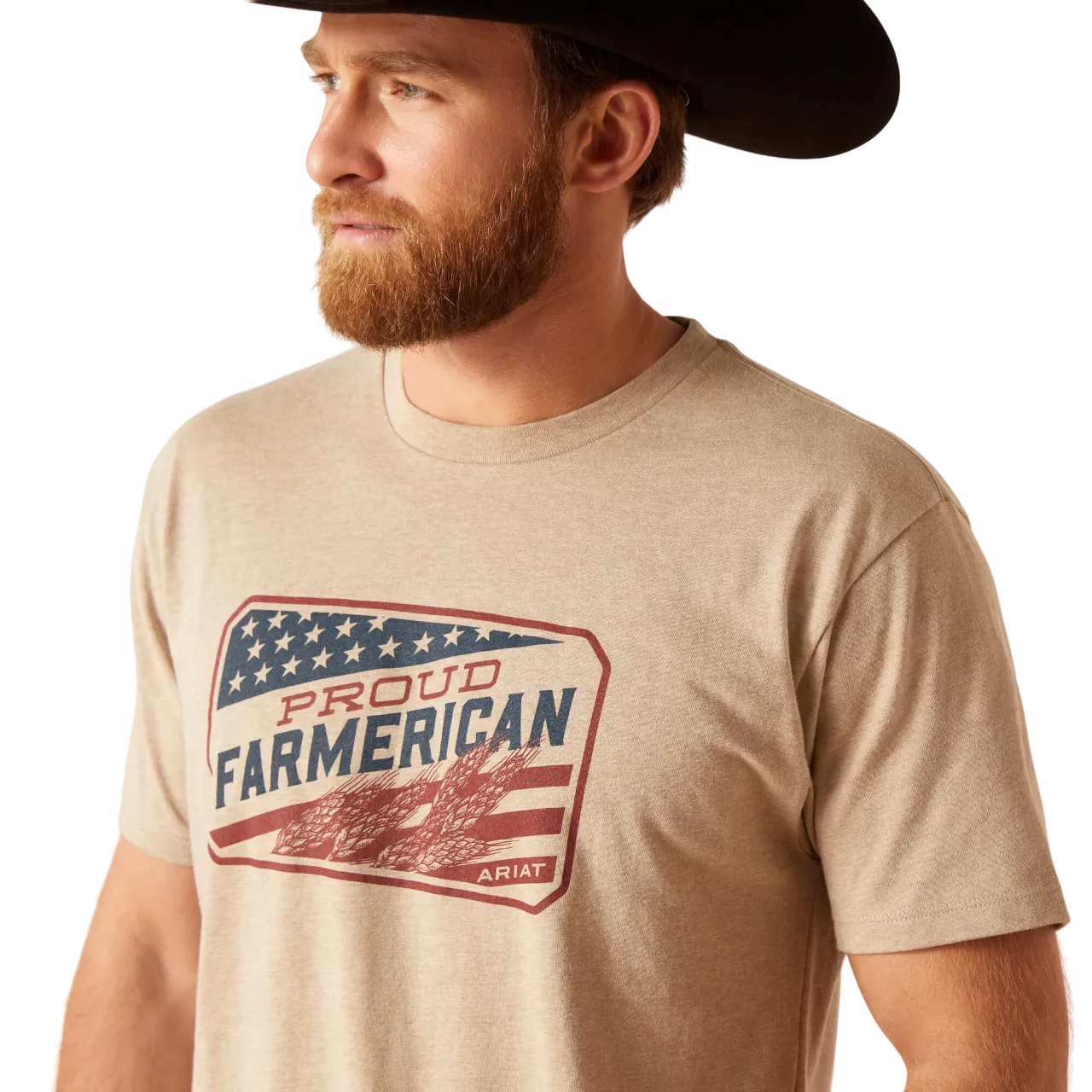 Ariat Men's Farmerican Oatmeal Heather T-Shirt