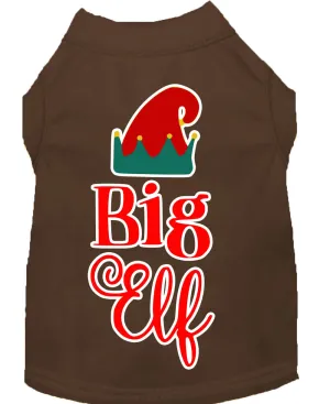 Big Elf Screen Print Dog Shirt Brown Xxxl