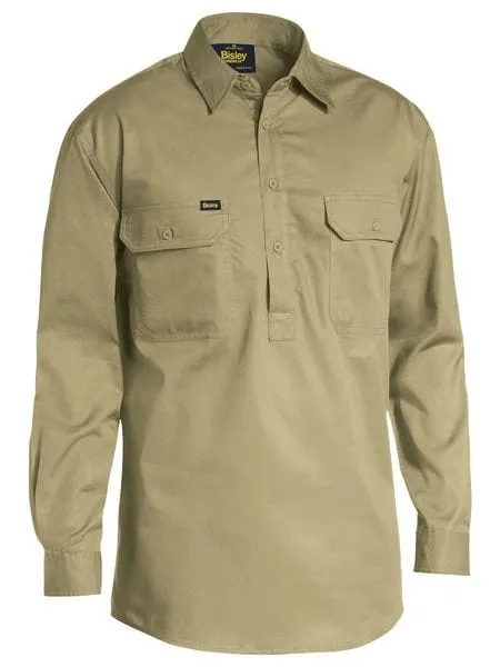 Bisley Closed Front Cool Lightweight Drill Short Sleeve Shirt