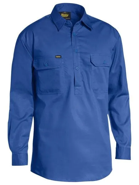 Bisley Closed Front Cool Lightweight Drill Short Sleeve Shirt