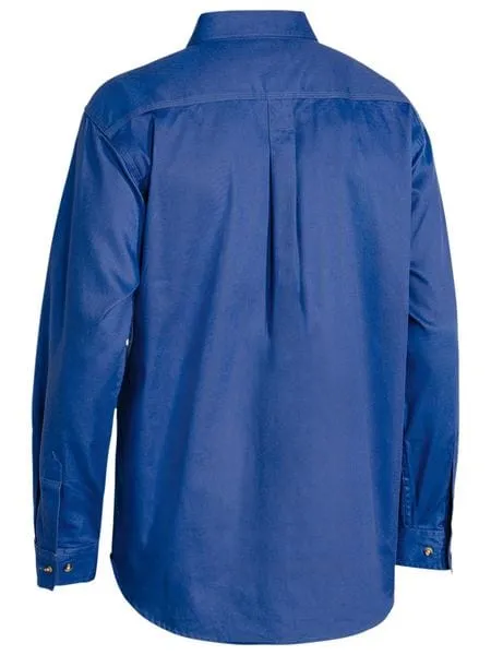 Bisley Closed Front Cotton Drill Long Sleeve Shirt