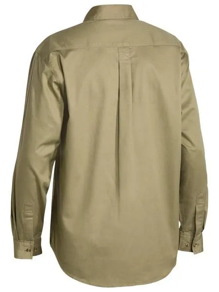 Bisley Closed Front Cotton Drill Long Sleeve Shirt