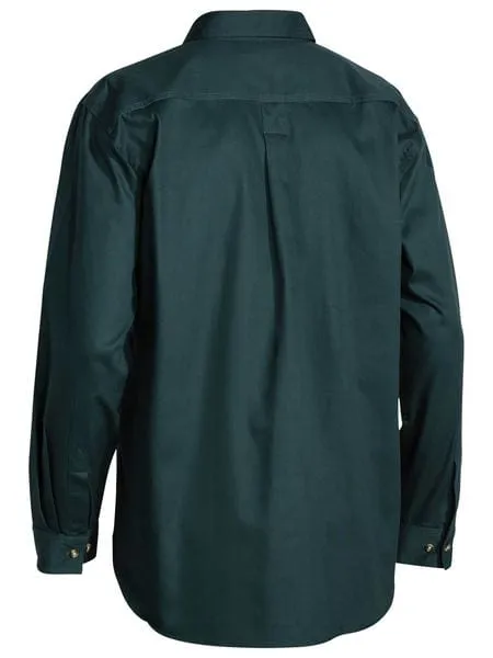 Bisley Closed Front Cotton Drill Long Sleeve Shirt