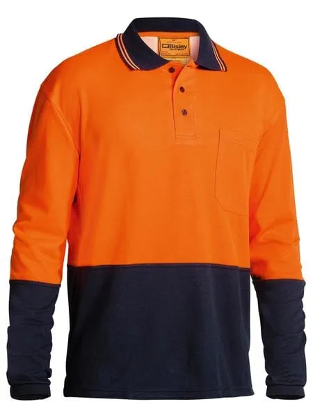 Bisley Hi Vis Long Sleeve Polo Shirt