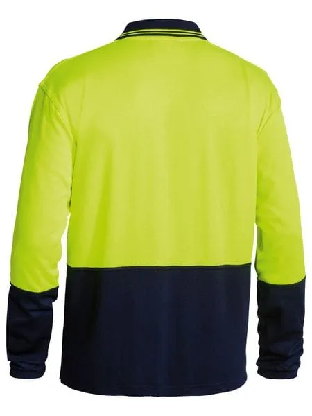 Bisley Hi Vis Long Sleeve Polo Shirt