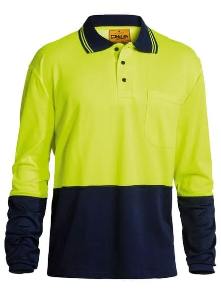 Bisley Hi Vis Long Sleeve Polo Shirt