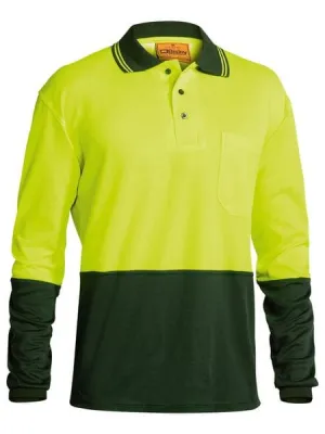 Bisley Hi Vis Long Sleeve Polo Shirt