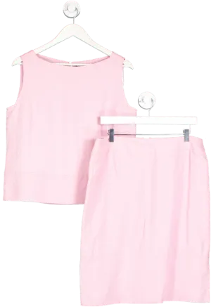 Cerruti 1881 Pink 2-piece Sleeveless Top And Skirt set  UK 16