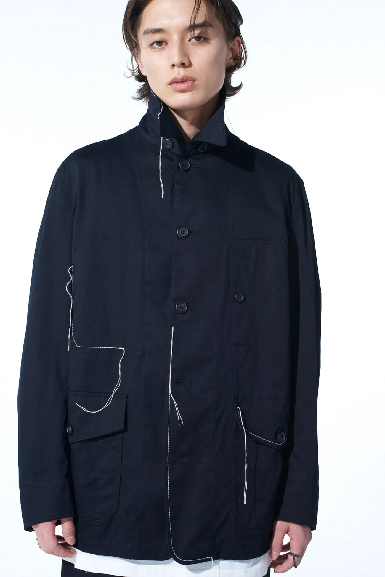 COTTON TWILL COLOR STITCHING COVERALLS