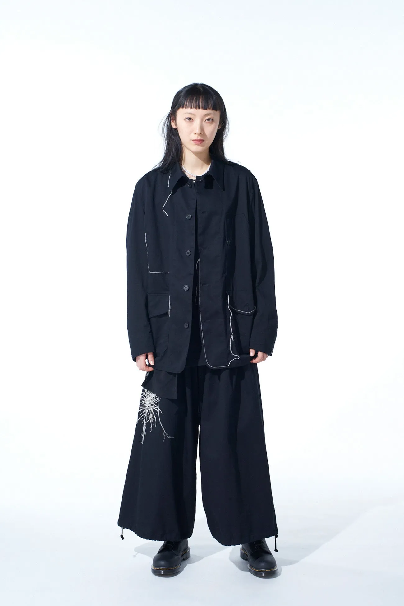 COTTON TWILL COLOR STITCHING COVERALLS