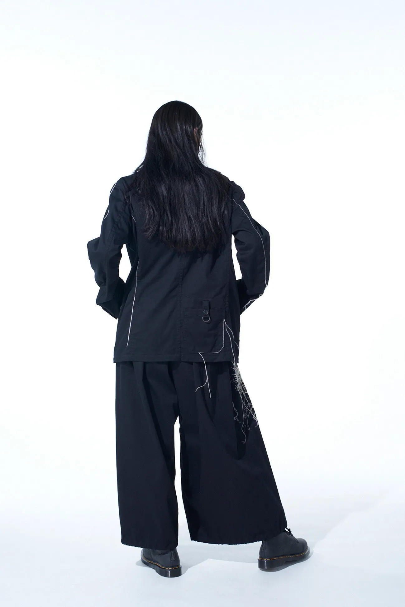 COTTON TWILL COLOR STITCHING COVERALLS