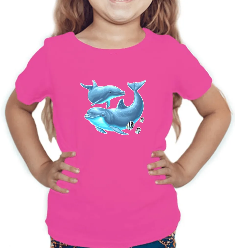 Dolphin Little Girl's T Shirt D09