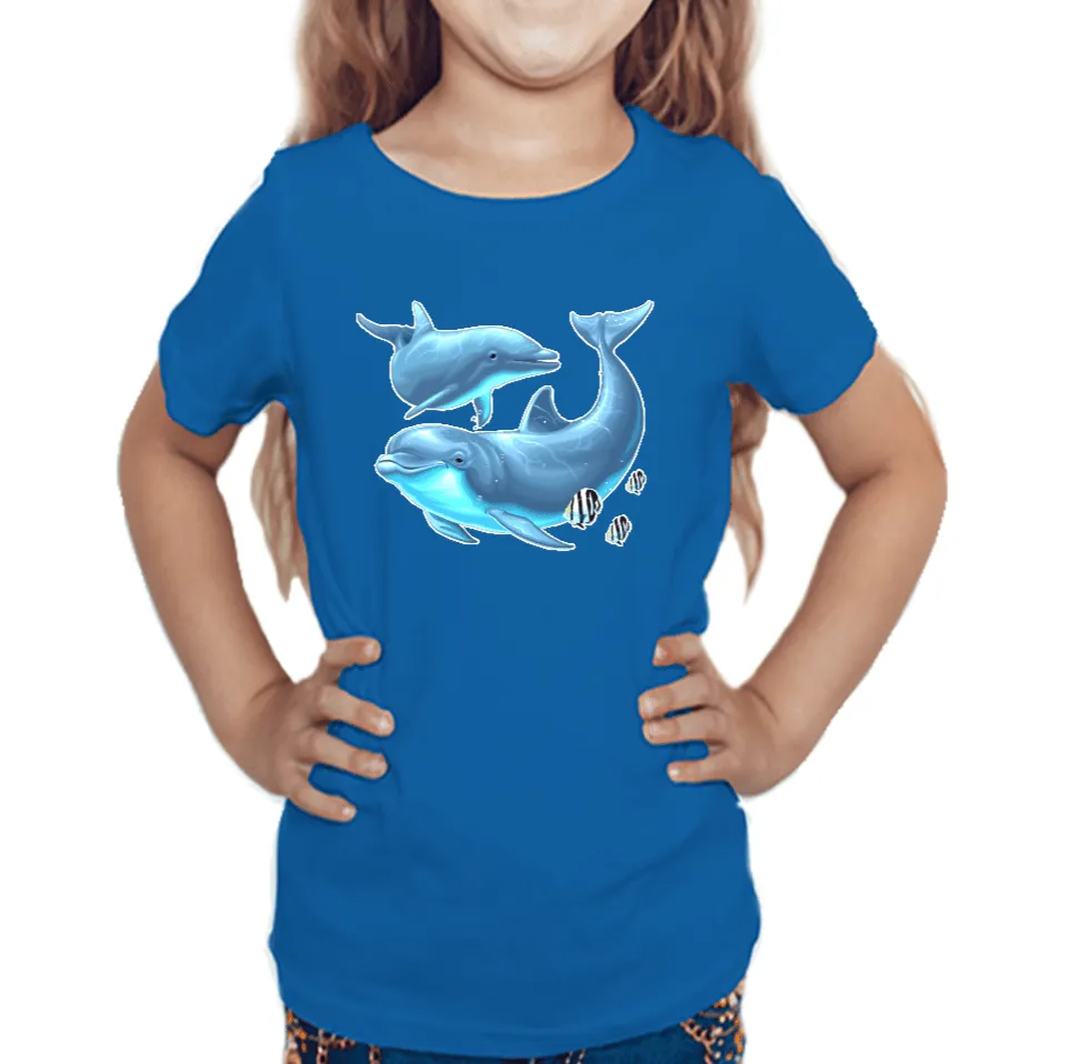 Dolphin Little Girl's T Shirt D09