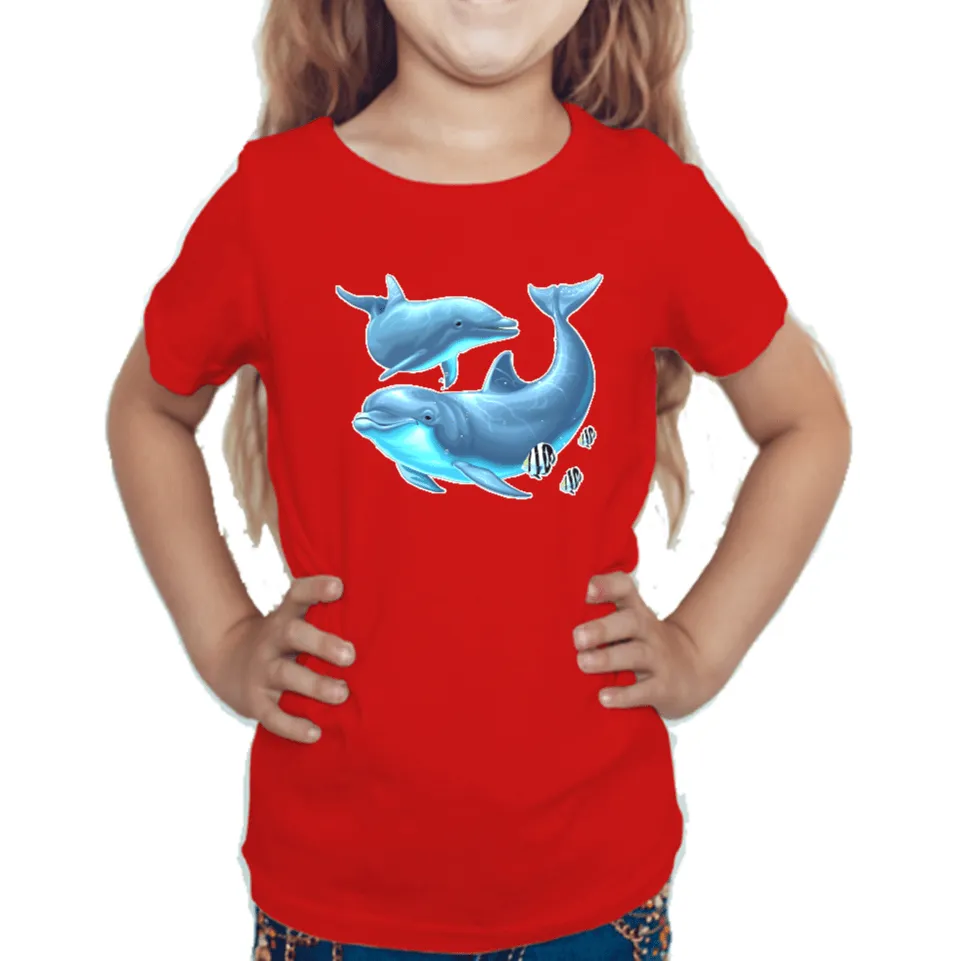Dolphin Little Girl's T Shirt D09