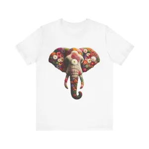 Floral Elephant Bull T-shirt