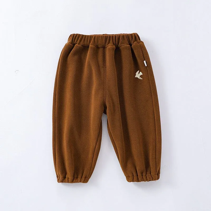 Forest Mini Embroidered Fleece Baby Jogger Pants