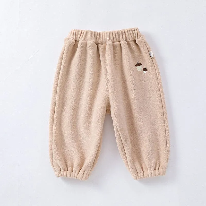 Forest Mini Embroidered Fleece Baby Jogger Pants