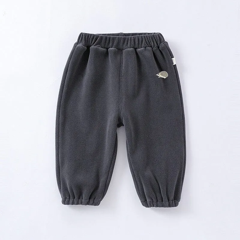 Forest Mini Embroidered Fleece Baby Jogger Pants