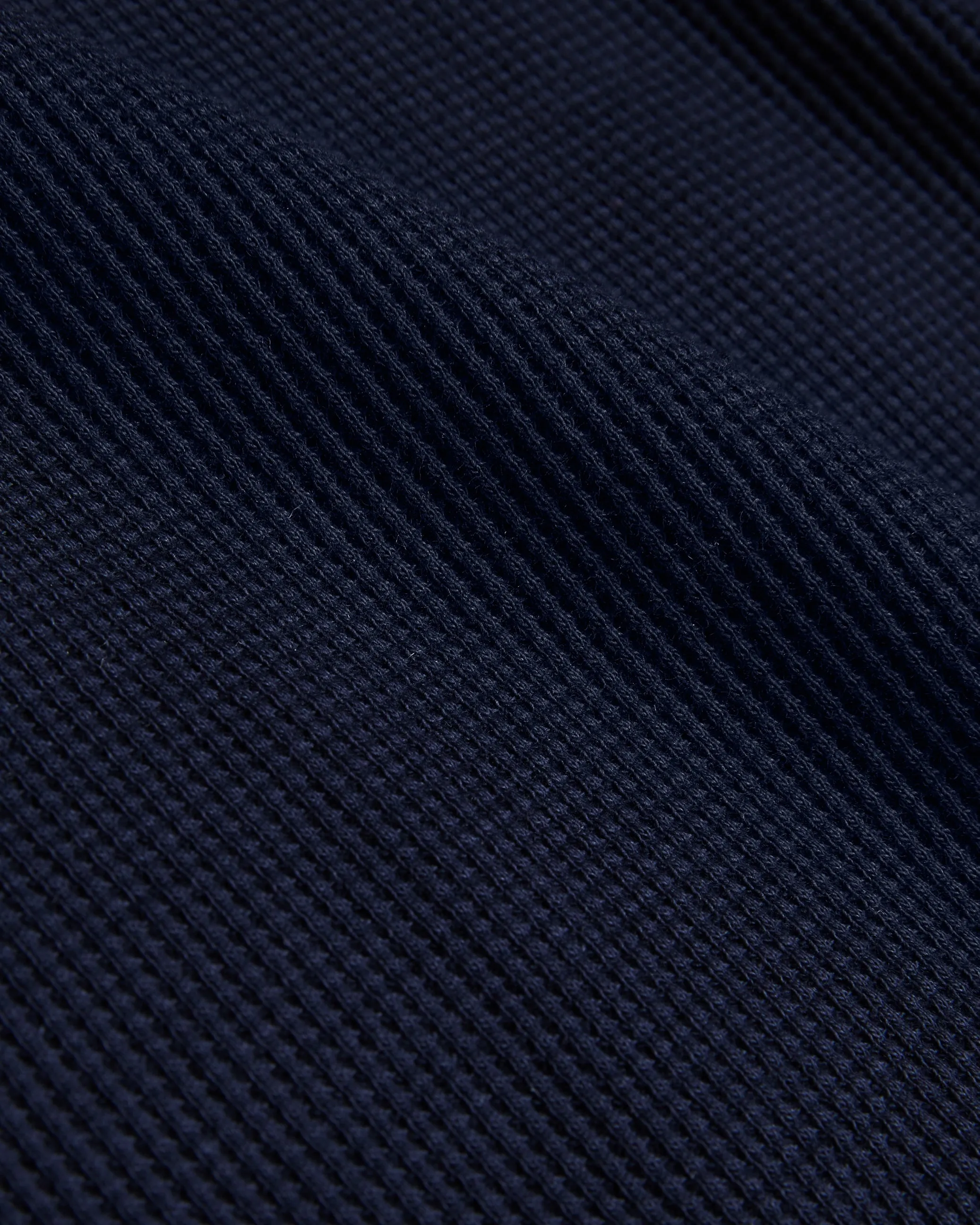 Frute Short Sleeve Regular Textured T-Shirt Navy