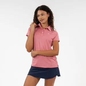 Heather Performance Polo | Heather - Rosewood/Rosewood