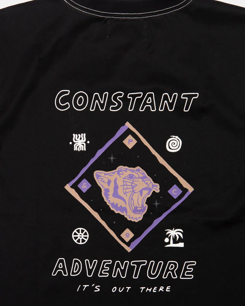 It's Out There Trail T-Shirt- Washed Black