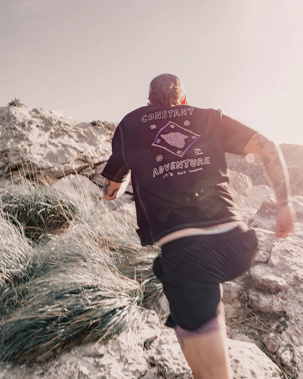 It's Out There Trail T-Shirt- Washed Black