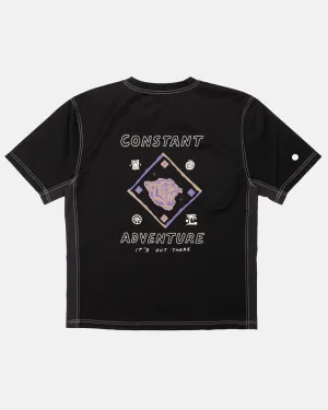 It's Out There Trail T-Shirt- Washed Black