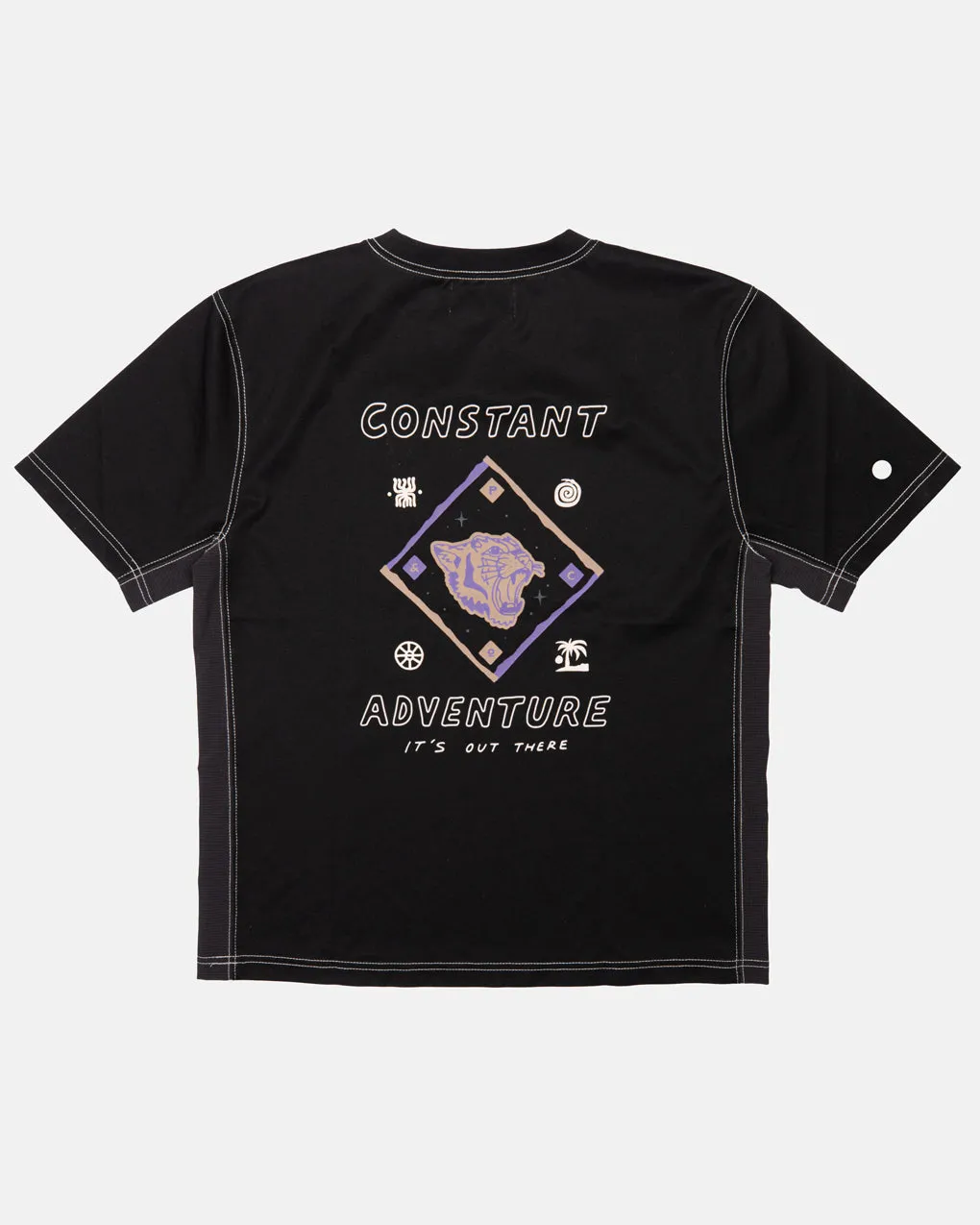 It's Out There Trail T-Shirt- Washed Black