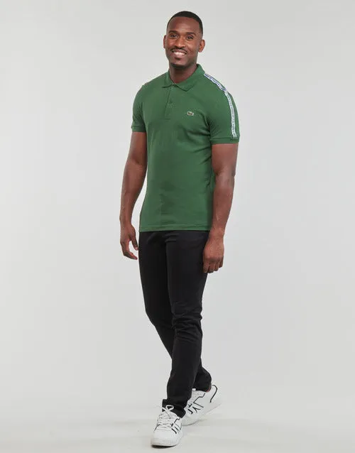 Lacoste Regular Fit Logo Stripe Stretch Cotton Polo Shirt
