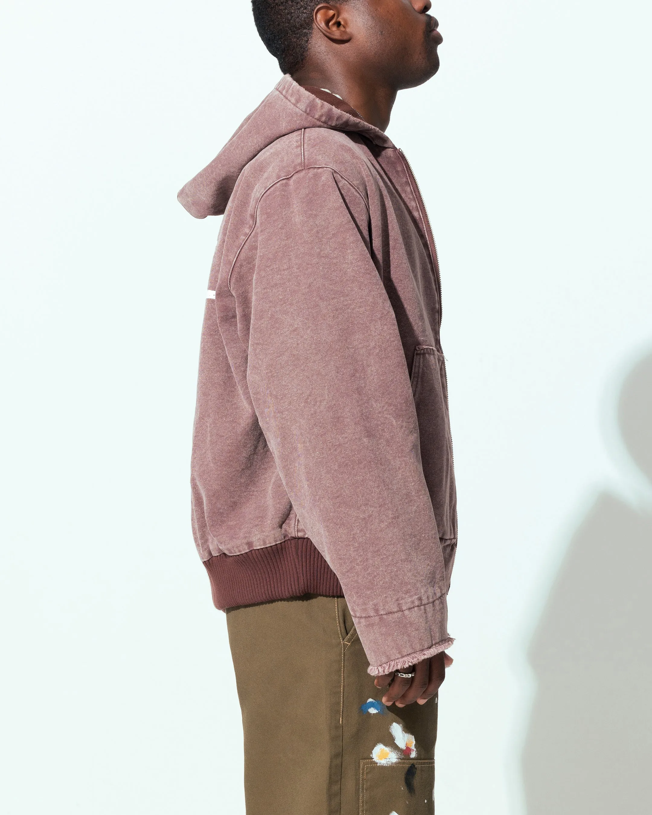 Loiter Workwear Zip Jacket Vintage Burgundy