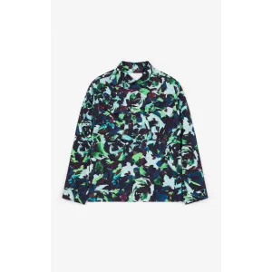 Men Printed Workwear Jacket - Grass Green