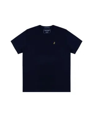 Mens Crew Neck Jersey T-shirt - Navy A46