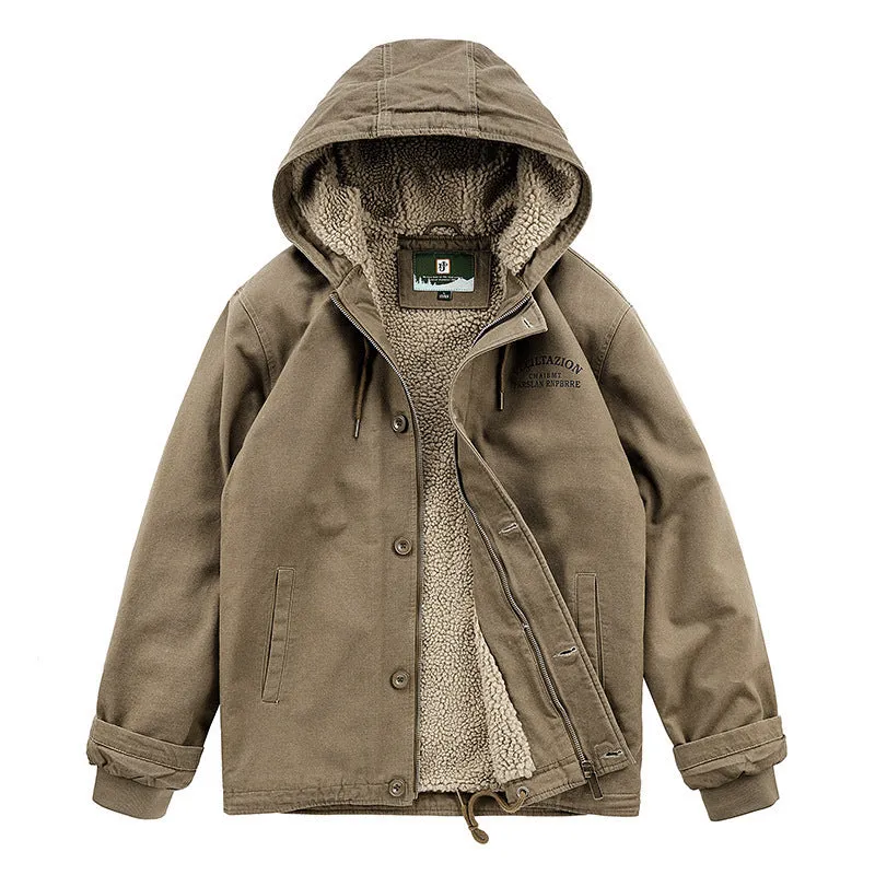 Men's Plus Fleece Padded Workwear Jacket