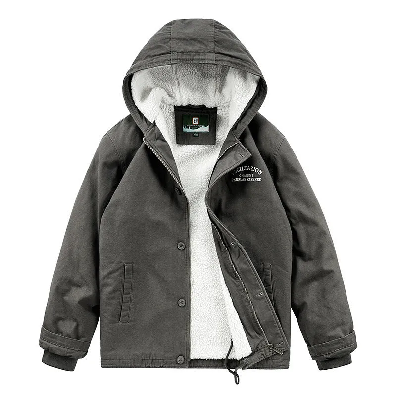 Men's Plus Fleece Padded Workwear Jacket
