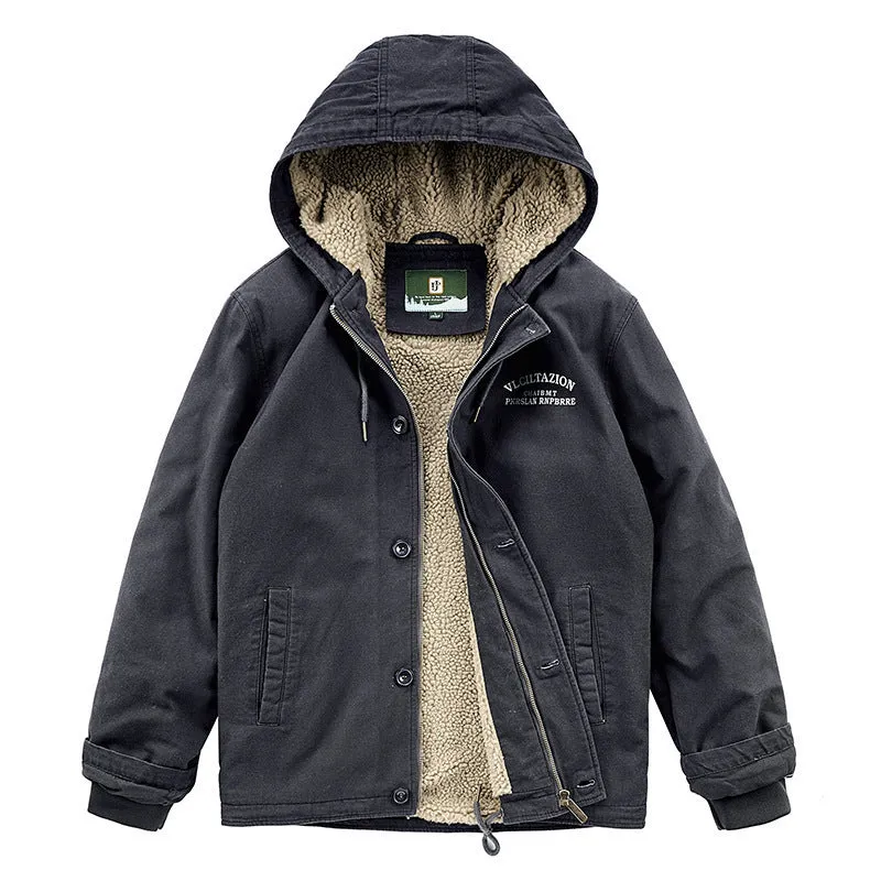Men's Plus Fleece Padded Workwear Jacket