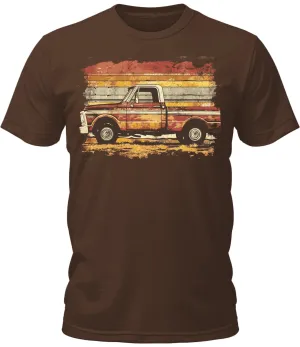 Mens Vinatage Truck Driver Graphic Tee Cool Premium Tshirt