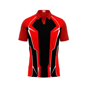 Next Print Customized Polo Neck Red Jersey NPTS10