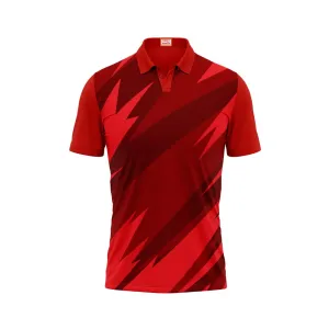 Next Print Customized Polo Neck Red Jersey NPTS95