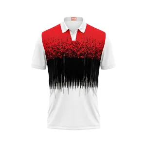 Next Print Customized Polo Neck White Jersey NPTS43