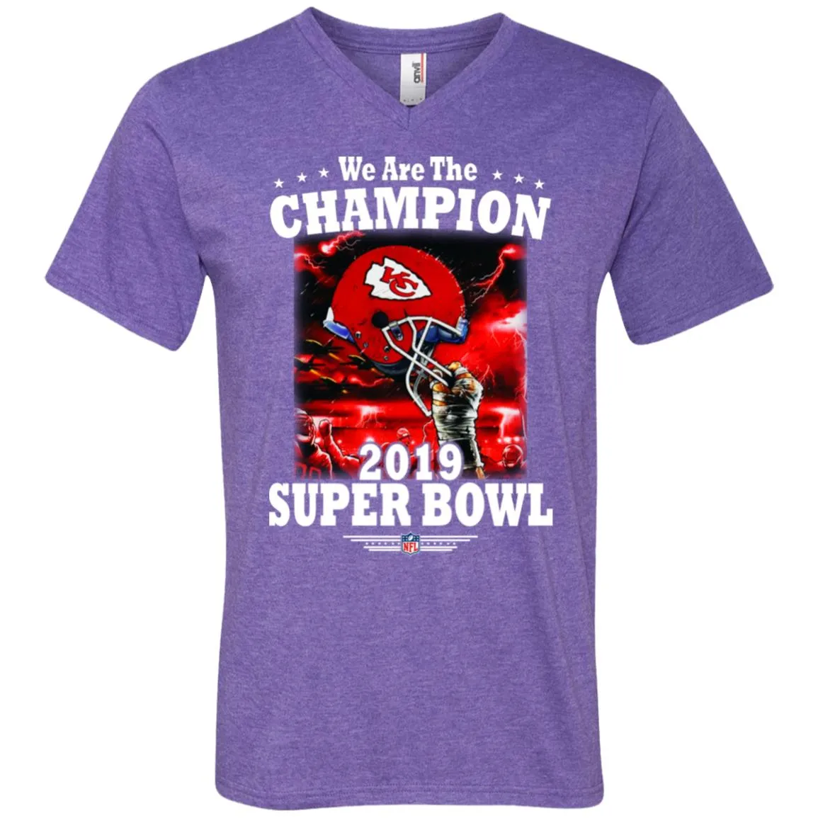 Nfl – Kansas City Chiefs We Are The Champion 2019 Super Bowl Football Men V-Neck T-Shirt