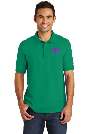 Port & Company Branded Jersey Knit Polos, Kelly