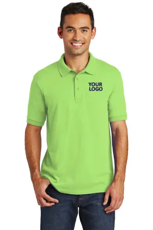Port & Company Branded Jersey Knit Polos, Lime