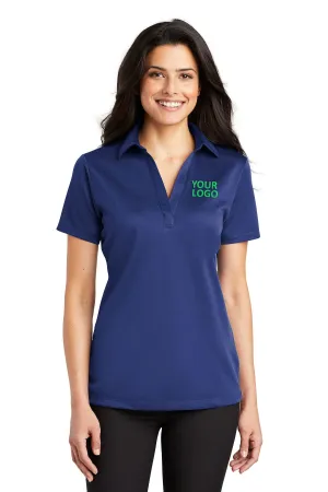 Port Authority Ladies Silk Touch Branded Performance Polos, Royal