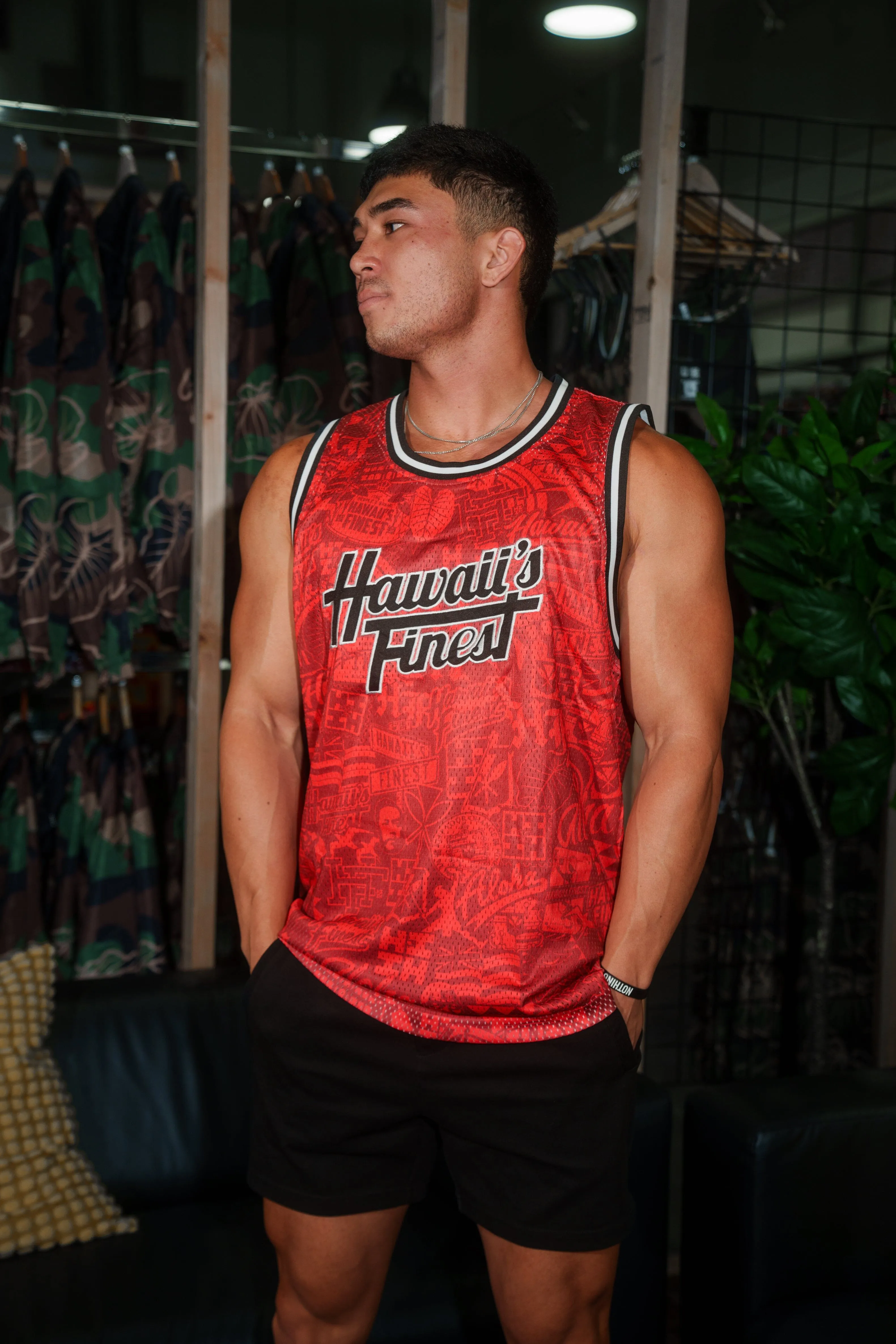 RED STICKERBOMB STREETWEAR JERSEY
