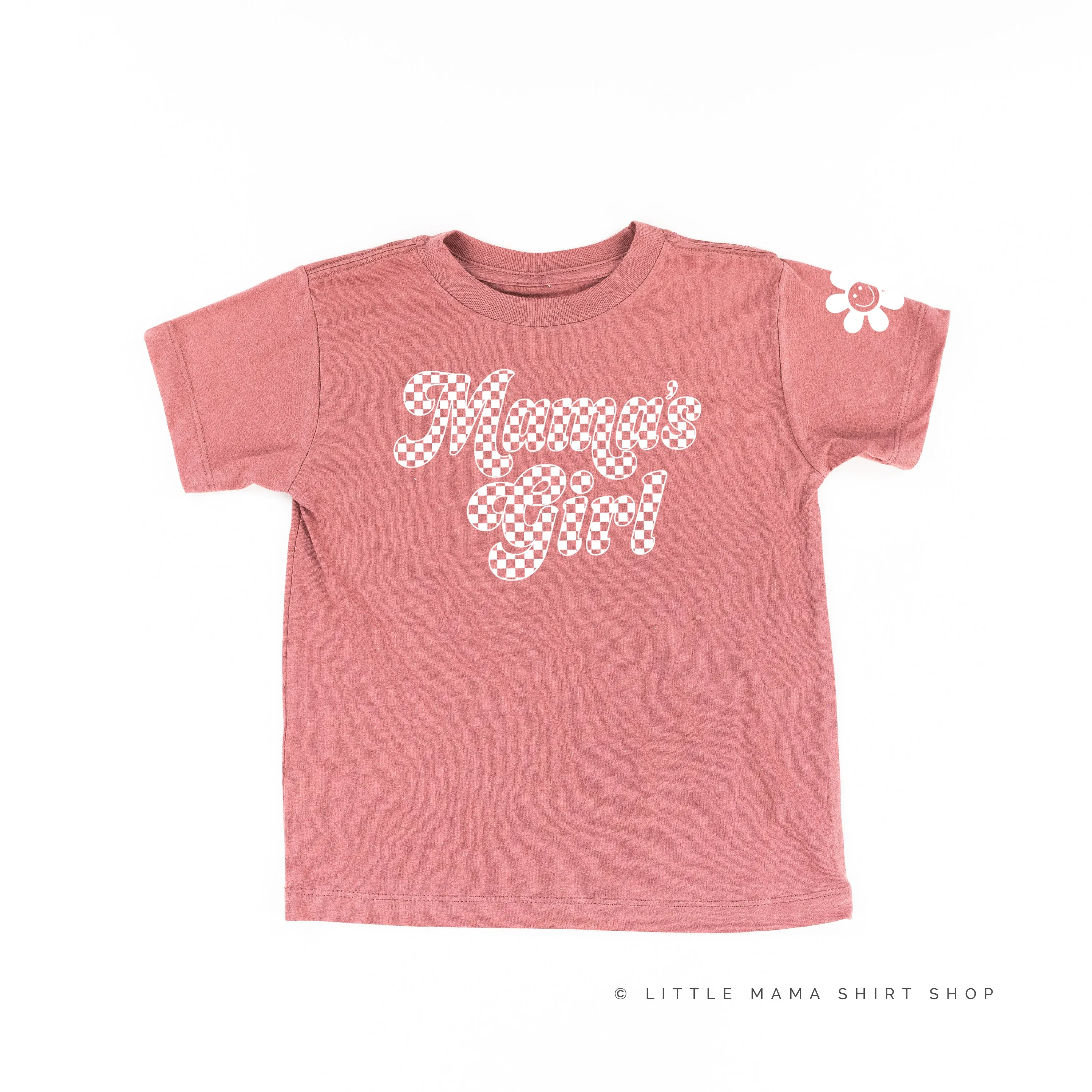 RETRO CHECKERS - MAMA MAMA'S GIRL - WHITE DESIGN - Set of 2 Matching Shirts