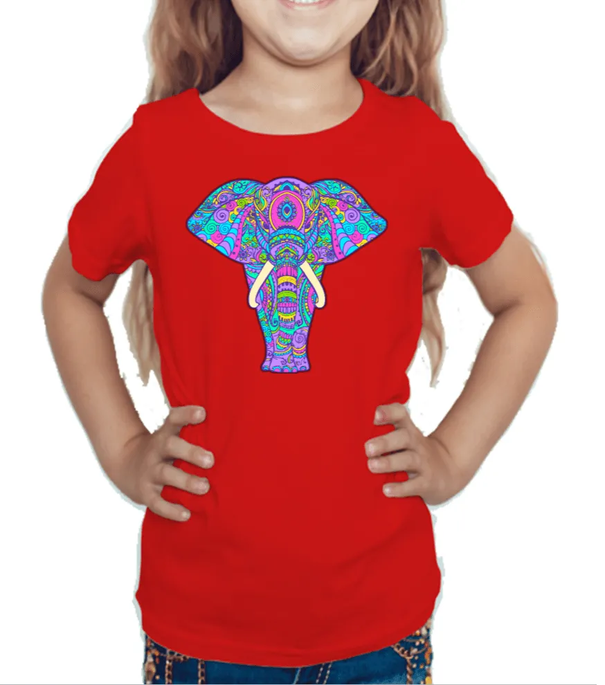 Royal Elephant Little Girl's T Shirt D17